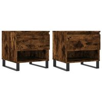 mesas centro 2 uds madera ingenieria roble ahumado 50x46x50 cm vidaxl