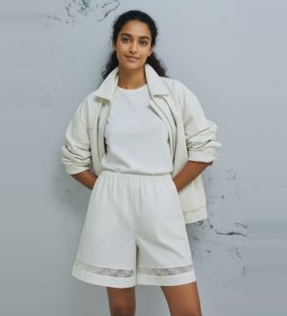 Marella para mujer. 2613141025200 Shorts Mlmsport blanco (40), Casual, Algodón