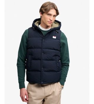 Superdry para hombre. M5012425A Chaqueta Everest azul marino (XL), Casual, Outdoor, Nylon reciclado