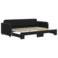 sofa cama  cama para adulto  sofa convertible nido terciopelo negro 80x200 cm