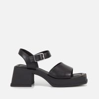 vagabond hennie leather heeled platform sandals - uk 8