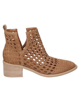 Botines Veganos De Rejilla Y Tacón Para Mujer Xti 143959 Color Camel 38