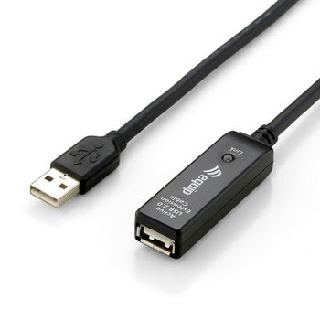 Equip Cable Extensor USB Hembra/Macho 2.0 15M Negro