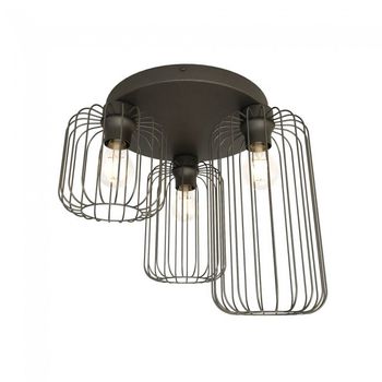 Plafón de techo coberti negro (3 luces)