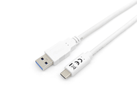 cable usb-a macho usb-c macho usb 32 2m transferencia 5g 3a color blanco