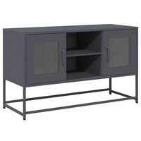 mueble para tv de acero gris antracita 1005x39x605 cm vidaxl