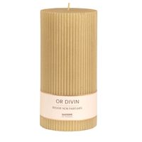 vela estriada color dorado alt 18 cm