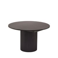 mesa comedor extensible 4-6 personas madera o120-160cm - negro