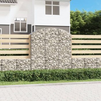 Cesta Gaviones | Gavión Para Piedras | Gavión Decorativo Forma Arco Hierro Galvanizado 150x50x160/180 Cm Cfw219549