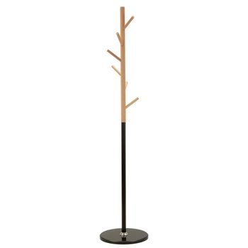 Perchero de madera con base de mármol cm ø 36x172