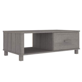Mesa De Café - Mesa De Centro Madera Maciza Pino Gris Claro 100x55x35 Cm