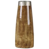 jarron florero decorativo madera oscura terracota elegante cyrene
