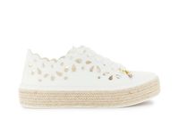 zapatillas con cordones en tejido perforado white