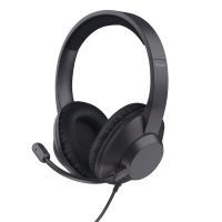 auriculares trust ayda max con cable usb-cusb-a cancelacion de ruido microfono negros