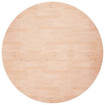 Superficie De Mesa | Tablero Escritorio Redonda Madera De Roble Sin Tratar Ø60x1,5cm