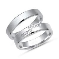 alianzas oro blanco 18 quilates con diamante