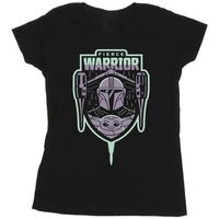disney camiseta manga larga the mandalorian fierce warrior para mujer