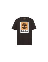 camiseta timberland stack logo colored short sleeve tee negro