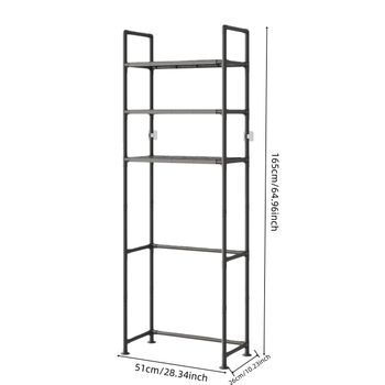 Estante De Almacenamiento Negro De 3 Niveles Para Inodoro - Estantes Organizadores De Baño