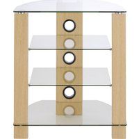ttap vision 650 mm hifi stand - light oak