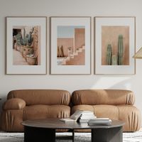 set de 3 cuadros 158 marco negro 50x70 cm