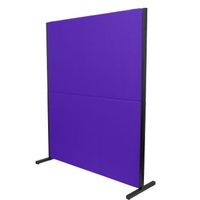 biombo separador para oficinas y centros de trabajo desmontable y con estructura de color negro  tapizado en tejido bali color lila piqueras y crespo modelo valdeganga