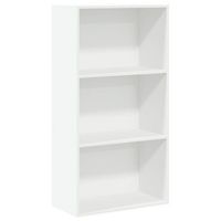 estanteria  libreria  armario de libros de madera de ingenieria blanca 60x30x114 cm