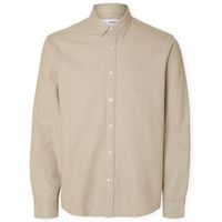 selected camisa manga larga noos regnoah shirt - egret para hombre