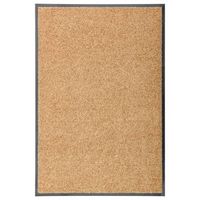 felpudo lavable 60x90 cm antideslizante pvc y poliamida crema dec040609