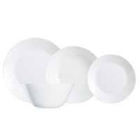 vajilla vidrio opal blanca 19 piezas