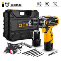 deko-taladro inalambrico de 12v 16v 20v mini herramientas electricas inalambricas bateria de iones de litio cc destornillador electrico perforadora diy para el hogar