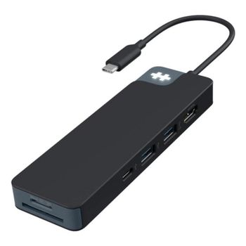 Hub Hyper 6 puertos 5000 Mbit/s modelo HD4102BKGL USB-C HDMI SD y entrega de energía 100W