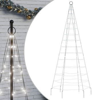 Árbol De Navidad 200 Led Blanco Frío 180 Cm Vidaxl