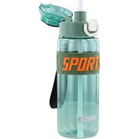 botella de agua deportiva 850 ml con pajita r cantimplora antifugas reutilizable de plastico tritan sin bpa apertura con un solo toque ideal para gimnasio escuela camping yoga y actividades al