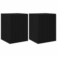 mueble de tv montado en la pared 2 uds  mueble de salon  gabinete de tv negro 30 x 31 x 40 cm