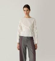 laagam para mujer m2029 blusa jaxe de manga larga blanco roto m casual algodon