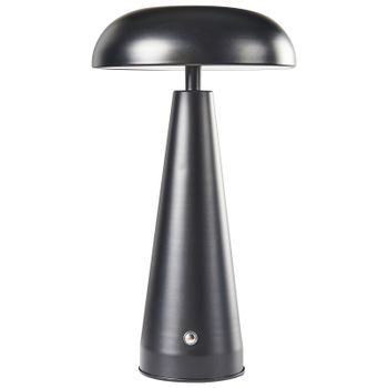 Lámpara De Mesa Moderna Hierro Iluminación Interior Inalámbrica Regulador De Intensidad Led Negro Bocono