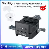 kit de placa de montaje de bateria smallrig v-mount para placa arca-swiss  riel nato diseno giratorio v-lock funcionamiento de camara sin obstaculos