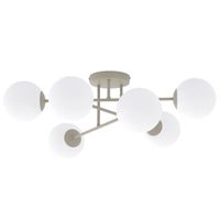 lampara de techo drin moca opal 6 luces