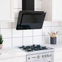 campana extractora acero inoxidable vidrio templado negro 60 cm cfw95958