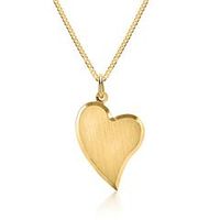 cadena con colgante de oro 8 quilates corazon grabable