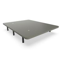 base tapizada 105x200 cm de acero con patas de altura 25cm y 5 barras transversales tejido 3d  fabricado en espana nalui  gris