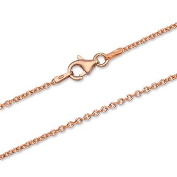 Cadena ancla plata chapada en oro rosa 1,5mm