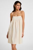 hunkemoller slipdress embroidery blanco
