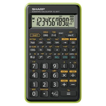 Sharp EL-501T Calculadora Científica 12 Dígitos Verde