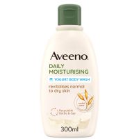 aveeno daily moisturising yogurt body wash vanilla  oat scented 300ml