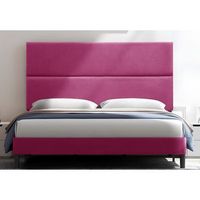 cabecero cama duo largo tapizado tejido antimanchas fucsia 180x125cm