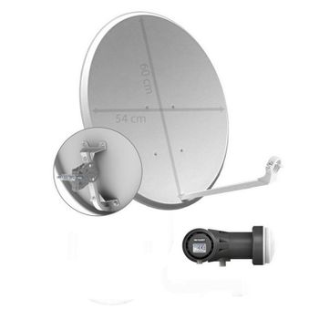 Kit Antena Parabolica 60cm + LNB+ Soporte Pared