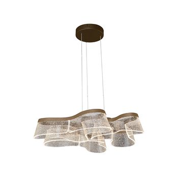 Lámpara colgante led camille cct 50w 2000lm 2700k/4000k/6000k d.78cm dorado