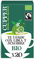 cupper te verde con lima y jengibre bio 20 bolsitas
